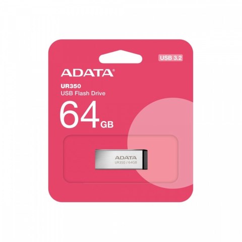 Adata Pendrive UR350 64GB USB3.2 Gen1 Metal czarny Adata Pendrive UR350 64GB USB3.2 Gen1 Metal czarny