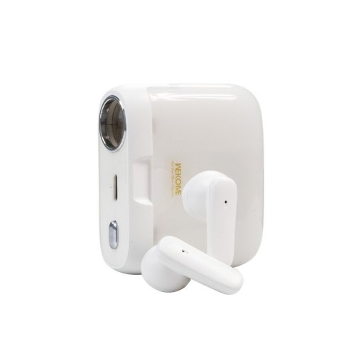 WEKOME Słuchawki bezprzewodowe S28 Pop Digital Series - Bluetooth V5.3 TWS z etui ładującym z funkcją projektora Białe WEKOME Słuchawki bezprzewodowe S28 Pop Digital Series - Bluetooth V5.3 TWS z etui ładującym z funkcją projektora Białe