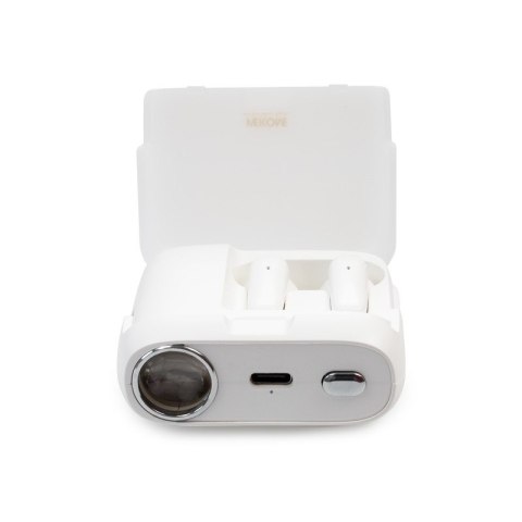 WEKOME Słuchawki bezprzewodowe S28 Pop Digital Series - Bluetooth V5.3 TWS z etui ładującym z funkcją projektora Białe WEKOME Słuchawki bezprzewodowe S28 Pop Digital Series - Bluetooth V5.3 TWS z etui ładującym z funkcją projektora Białe