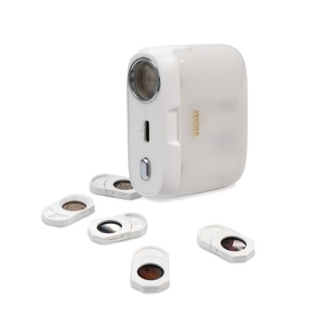 WEKOME Słuchawki bezprzewodowe S28 Pop Digital Series - Bluetooth V5.3 TWS z etui ładującym z funkcją projektora Białe WEKOME Słuchawki bezprzewodowe S28 Pop Digital Series - Bluetooth V5.3 TWS z etui ładującym z funkcją projektora Białe