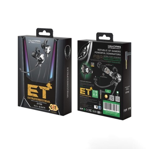 WEKOME Słuchawki przewodowe gamingowe ET-Y30 ET Series - jack 3.5mm Czarne WEKOME Słuchawki przewodowe gamingowe ET-Y30 ET Series - jack 3.5mm Czarne