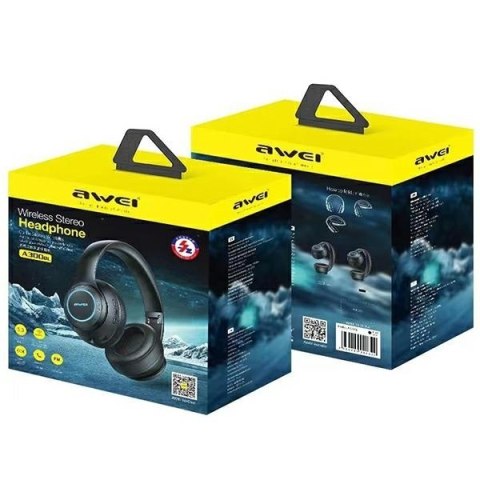 AWEI Słuchawki stereo Bluetooth A300BL nauszne Czarne AWEI Słuchawki stereo Bluetooth A300BL nauszne Czarne