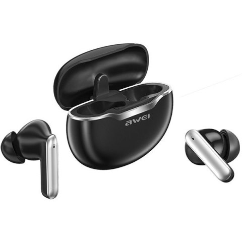 AWEI Słuchawki stereo Bluetoth T50 TWS Czarne AWEI Słuchawki stereo Bluetoth T50 TWS Czarne