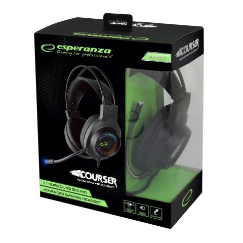 Esperanza Słuchawki z mikrofonem Gaming 7.1 Courser Esperanza Słuchawki z mikrofonem Gaming 7.1 Courser
