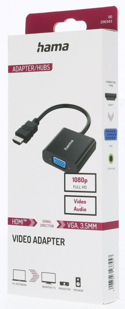 Hama Adapter HDMI VGA + jack 3.5 mm Hama Adapter HDMI VGA + jack 3.5 mm