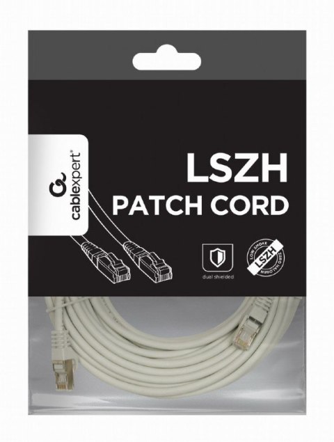 Gembird Patch cord kat.6A S/FTP LSZH 15m szary Gembird Patch cord kat.6A S/FTP LSZH 15m szary
