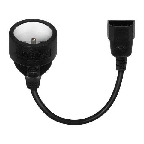 Savio Adapter zasilania IEC C14 - CEE 7/5 (E) 15 cm SAVIO CL-180 Savio Adapter zasilania IEC C14 - CEE 7/5 (E) 15 cm SAVIO CL-180