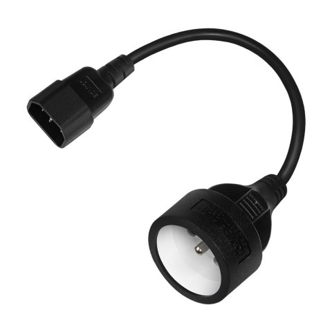 Savio Adapter zasilania IEC C14 - CEE 7/5 (E) 15 cm SAVIO CL-180 Savio Adapter zasilania IEC C14 - CEE 7/5 (E) 15 cm SAVIO CL-180