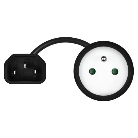 Savio Adapter zasilania IEC C14 - CEE 7/5 (E) 15 cm SAVIO CL-180 Savio Adapter zasilania IEC C14 - CEE 7/5 (E) 15 cm SAVIO CL-180