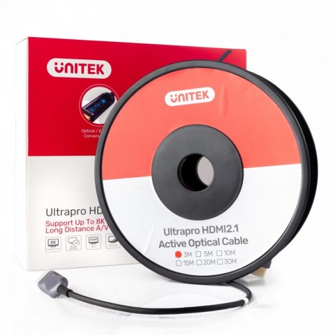 Unitek Kabel Optyczny HDMI 2.1 AOC 15m 4K60Hz C11029DGY Unitek Kabel Optyczny HDMI 2.1 AOC 15m 4K60Hz C11029DGY