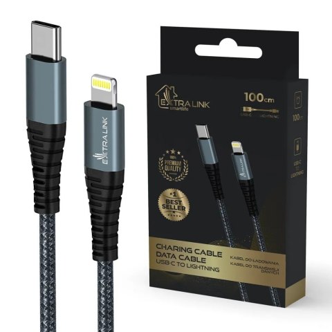 Extralink Kabel USB Typ-C do Lightning Smart Life 1m czarny Extralink Kabel USB Typ-C do Lightning Smart Life 1m czarny