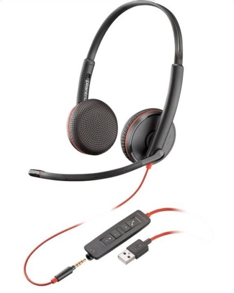 POLY Słuchawki Blackwire 3225 ST USB-A Headset 80S11AA POLY Słuchawki Blackwire 3225 ST USB-A Headset 80S11AA