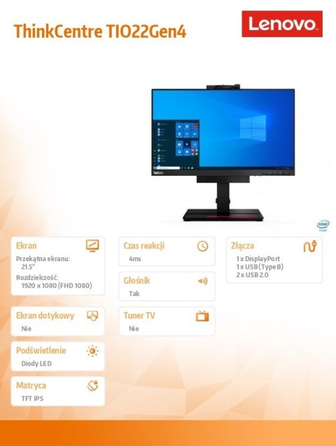 Lenovo Monitor 21.5 ThinkCentre Tiny-in-One 22Gen4 WLED 11GSPAT1EU Lenovo Monitor 21.5 ThinkCentre Tiny-in-One 22Gen4 WLED 11GSPAT1EU