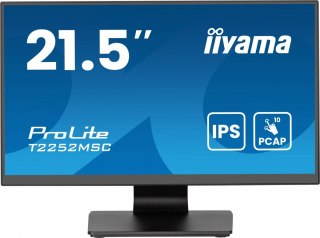 IIYAMA Monitor 22 cale T2252MSC-B2AG 10 PKT. POJ,IPS,HDMI,DP,2x1W,7H,2xUSB, AG-(Anti Glare)