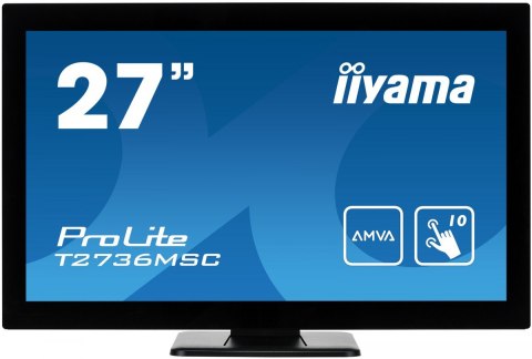 IIYAMA Monitor 27 T2736MSC-B1 AMVA, 10pkt, pojemnościowy, HDMI, DP, USB