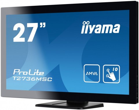 IIYAMA Monitor 27 T2736MSC-B1 AMVA, 10pkt, pojemnościowy, HDMI, DP, USB