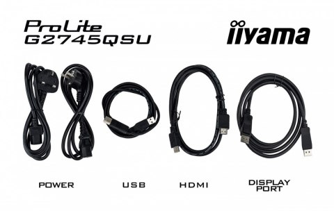 IIYAMA Monitor 27 cali G2745QSU-B2,IPS,QHD,100Hz,1ms,2xUSB,300cd
