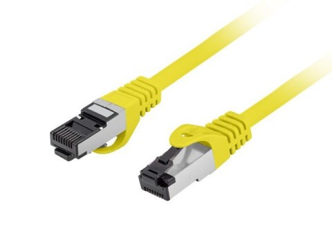 Lanberg Patchcord kat.8.1 S/FTP LSZH CU 0.25m żółty fluke passed Lanberg Patchcord kat.8.1 S/FTP LSZH CU 0.25m żółty fluke passed