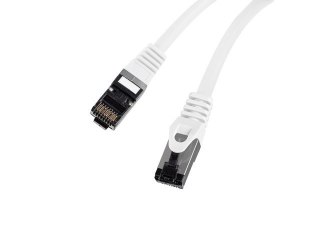Lanberg Patchcord kat.8.1 S/FTP LSZH CU 0.5m biały fluke passed