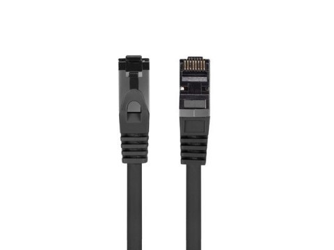 Lanberg Patchcord kat.8.1 S/FTP LSZH CU 1m czarny fluke passed Lanberg Patchcord kat.8.1 S/FTP LSZH CU 1m czarny fluke passed