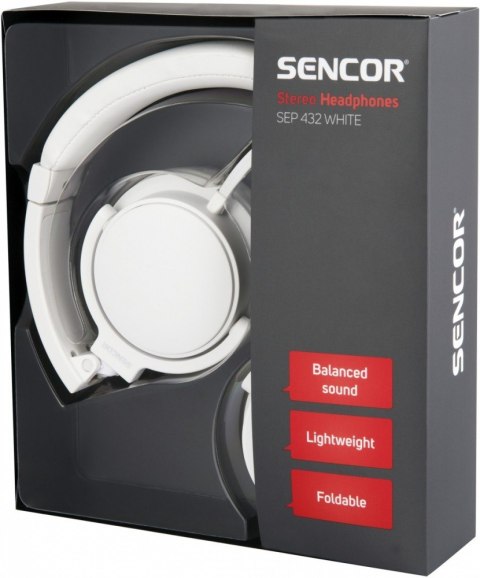 Sencor Słuchawki Stereo przewodowe, mikrofon SEP 432, odłączany kabel 1,2 m Sencor Słuchawki Stereo przewodowe, mikrofon SEP 432, odłączany kabel 1,2 m