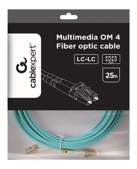 Gembird Kabel światłowodowy wielomodowy duplex OM4 50/125,LC/LC,25m Gembird Kabel światłowodowy wielomodowy duplex OM4 50/125,LC/LC,25m