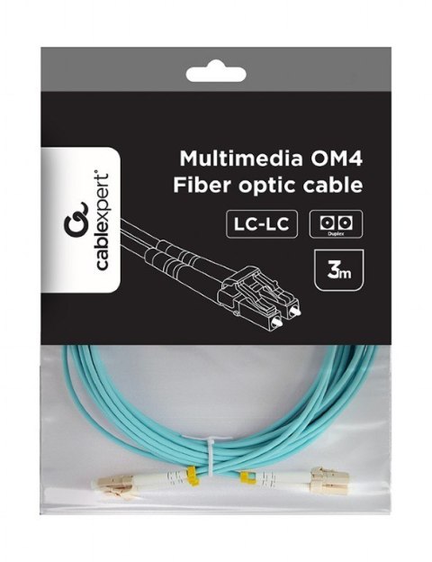 Gembird Kabel światłowodowy wielomodowy duplex OM4 50/125, LC/LC, 3m Gembird Kabel światłowodowy wielomodowy duplex OM4 50/125, LC/LC, 3m