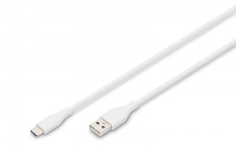 Digitus Kabel zasilający silikonowy USB-A - USB-C, USB 2.0 60W, 1m Biały Digitus Kabel zasilający silikonowy USB-A - USB-C, USB 2.0 60W, 1m Biały