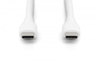 Digitus Kabel zasilający silikonowy USB-C - USB-C, USB 2.0 60W, 0,5m Biały