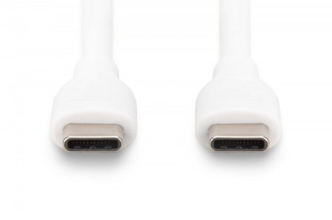 Digitus Kabel zasilający silikonowy USB-C - USB-C, USB 2.0 60W, 2m Biały Digitus Kabel zasilający silikonowy USB-C - USB-C, USB 2.0 60W, 2m Biały
