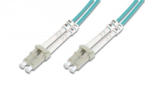 Digitus Patch cord światłowodowy FO LC-LC MM 50/125 OM3 duplex LSOH 15m Turkusowy Digitus Patch cord światłowodowy FO LC-LC MM 50/125 OM3 duplex LSOH 15m Turkusowy