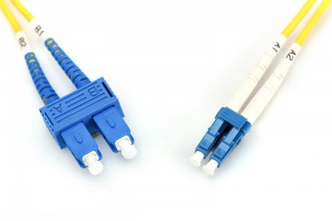 Digitus Patch cord światłowodowy FO LC-SC SM 9/125 OS2 duplex LSOH 3m Żółty Digitus Patch cord światłowodowy FO LC-SC SM 9/125 OS2 duplex LSOH 3m Żółty