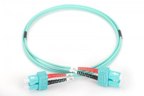 Digitus Patch cord światłowodowy FO SC-SC MM 50/125 OM3 duplex LSOH 5m Turkusowy Digitus Patch cord światłowodowy FO SC-SC MM 50/125 OM3 duplex LSOH 5m Turkusowy
