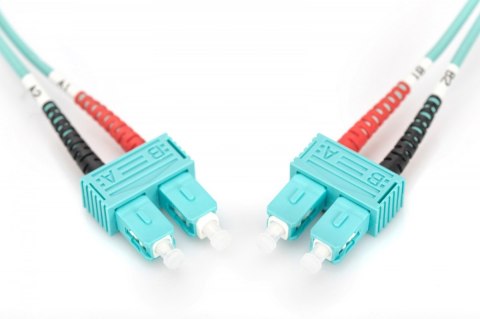 Digitus Patch cord światłowodowy FO SC-SC MM 50/125 OM3 duplex LSOH 5m Turkusowy Digitus Patch cord światłowodowy FO SC-SC MM 50/125 OM3 duplex LSOH 5m Turkusowy