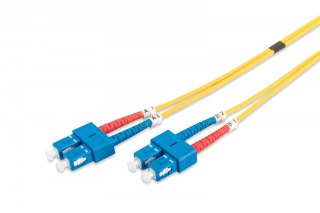 Digitus Patch cord światłowodowy FO SC-SC SM 9/125 OS2 duplex LSOH 10m Żółty