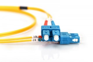 Digitus Patch cord światłowodowy FO SC-SC SM 9/125 OS2 duplex LSOH 2m Żółty