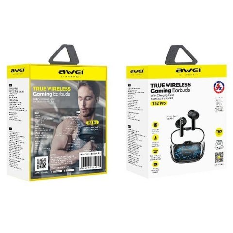 AWEI Słuchawki Bluetooth TWS T52 Pro2 Czarne AWEI Słuchawki Bluetooth TWS T52 Pro2 Czarne