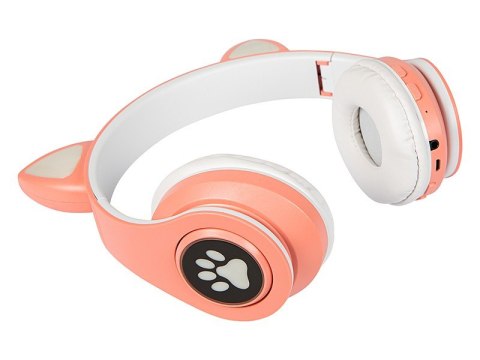 BLOW Słuchawki bezprzewodowe Bluetooth 5.0 LED dla dzieci różowe uszy BLOW Słuchawki bezprzewodowe Bluetooth 5.0 LED dla dzieci różowe uszy