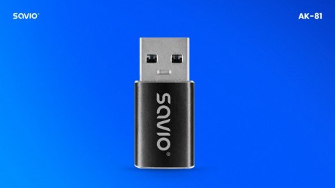 Savio Adapter USB-C 3.1 (F) - USB-A 3.1 (M) AK-81 Savio Adapter USB-C 3.1 (F) - USB-A 3.1 (M) AK-81