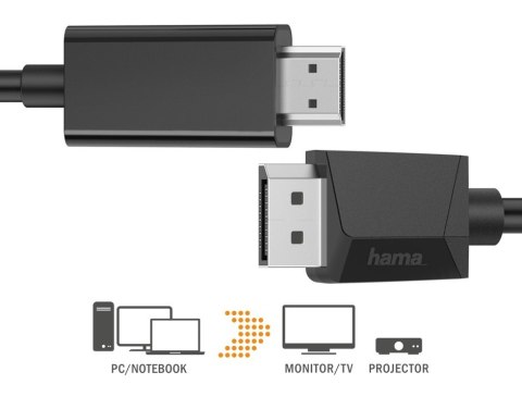 Hama Kabel displayport HDMI 4k 1,5m Hama Kabel displayport HDMI 4k 1,5m