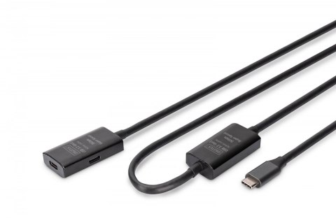 Digitus Kabel przedłużający aktywny USB-C - USB-C, USB 3.2 Gen1, 5Gbps, 10m Digitus Kabel przedłużający aktywny USB-C - USB-C, USB 3.2 Gen1, 5Gbps, 10m