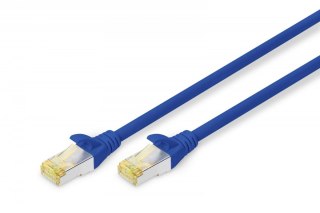 Digitus Patch cord S/FTP kat.6A LSOH 0,5m Niebieski