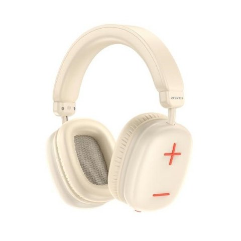 AWEI Słuchawki Bluetooth nauszne AT6 Beżowe AWEI Słuchawki Bluetooth nauszne AT6 Beżowe
