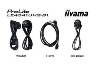 IIYAMA Monitor wielkoformatowy 43 cale LE4341UHS-B1 IPS,4K,18/7,LAN,USB,HDMI