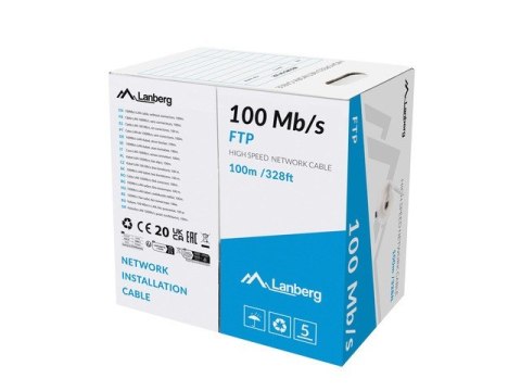 Lanberg Kabel LAN FTP 100MB/S linka CCA 100M szary Lanberg Kabel LAN FTP 100MB/S linka CCA 100M szary