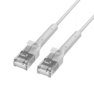 Extralink Patchcord kat.6a U/FTP 1Gbps miedź kabel sieciowy skrętka, łamana końcówka 2m biały