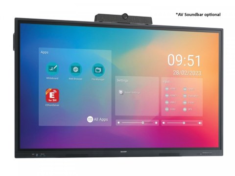 Sharp Monitor PN-LC752 75 cali UHD 350cd/m2 20 touch points Sharp Monitor PN-LC752 75 cali UHD 350cd/m2 20 touch points
