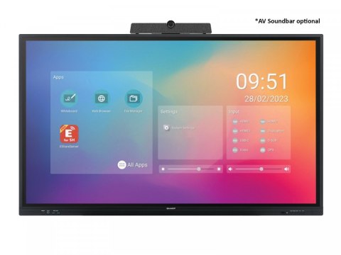 Sharp Monitor PN-LC752 75 cali UHD 350cd/m2 20 touch points Sharp Monitor PN-LC752 75 cali UHD 350cd/m2 20 touch points