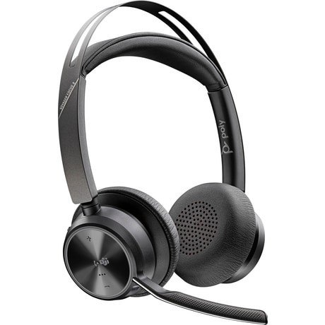 POLY Zestaw słuchawkowy Voyager Focus 2 certyfikatem Microsoft Teams USB-C-C z podstawką ładującą, przejściówka USB-C/A 9T9J6AA POLY Zestaw słuchawkowy Voyager Focus 2 certyfikatem Microsoft Teams USB-C-C z podstawką ładującą, przejściówka USB-C/A 9T9J6AA