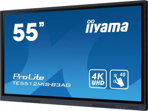 IIYAMA Monitor interaktywny 55 cali TE5512MIS-B3AG INFRARED,40pkt,IPS,4K,7H,WiFi,VGA,HDMI, USB-c,Wifi,Bluetooth,metal,8ms